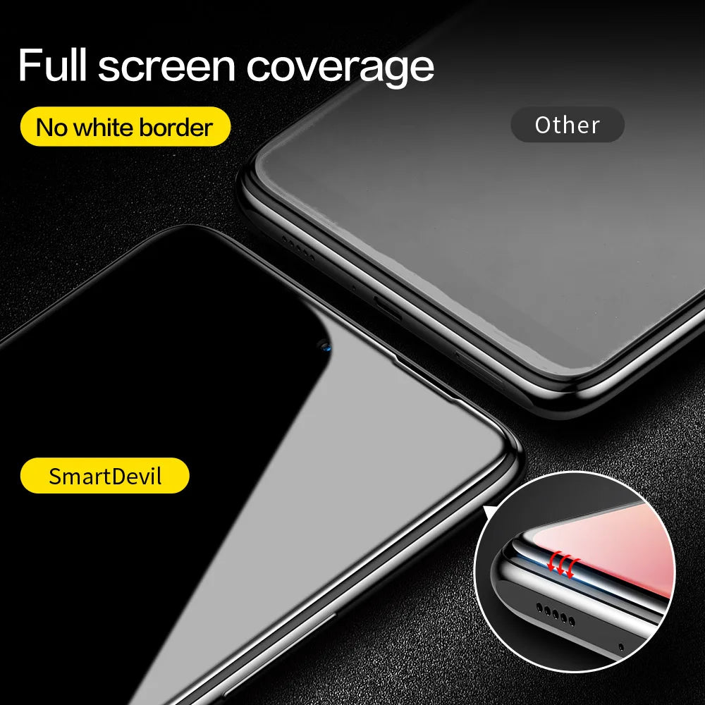 SmartDevil Full Cover Tempered Glass for Redmi Turbo3 Note 12 Turbo Note 13 Pro Screen Protectors for Note 9 10 HD Anti Blue Ray