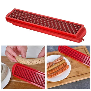 New Design Kitchen Accessories BBQ Stainless Steel Hot Dog Slicing Tools Household Kitchen Supplies Sausage Hot Dog Ham Cutter