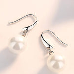 Load image into Gallery viewer, Fanqieliu 925 Silver Needle Fashion Jewelry Pearl Drop Earrings For Lady New FQL23508
