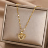 Delicate Enamel Heart Pendants Necklaces for Women Gold Color Black Red Love Drop Necklaces Fashion Jewelry Valentine's Gifts