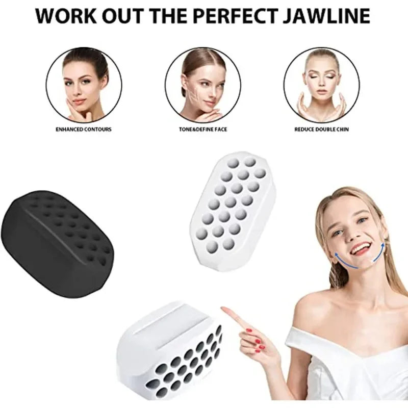 2pcs JawLine Exerciser Ball Facial Jaw Muscle Toner Trainin Fitness Anti-aging Food-grade Silica Face jawline exercise fitness