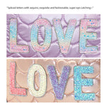 Load image into Gallery viewer, Mini Messenger Heart Shaped 3D Embroidered Crossbody Bag Kids Girls Mobile Phone Bag LOVE Sequin Holiday Gift

