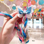 Load image into Gallery viewer, Girls Hair Bow Kids Rainbow Hair Tie Princess Accessories Toddler Snowflake Elastics Baby Accessories No Damage Braid
