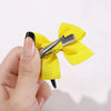 10Pcs/Set Girls Solid Hairpins Hair Bows Clips Gift Nylon Safe Hair Clip Barrettes for Infants Toddlers Kids Hair Accessories