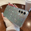 Glitter Love Heart Laser Case For Samsung Galaxy S24 S23 S22 FE Plus Ultra A55 A35 A25 A15 A54 A34 A24 A14 A53 Shockproof Case