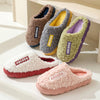 New cotton slippers for men and women autumn and winter with thick bottom for indoor warm and non-slip furry cotton shoes