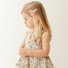 2Pcs Bow Flowers Hair Clip Girl Cute Hair Bands Kids Hair Accessories Handmade Cloth Headwear Hairpins Barrettes Headdress Gift