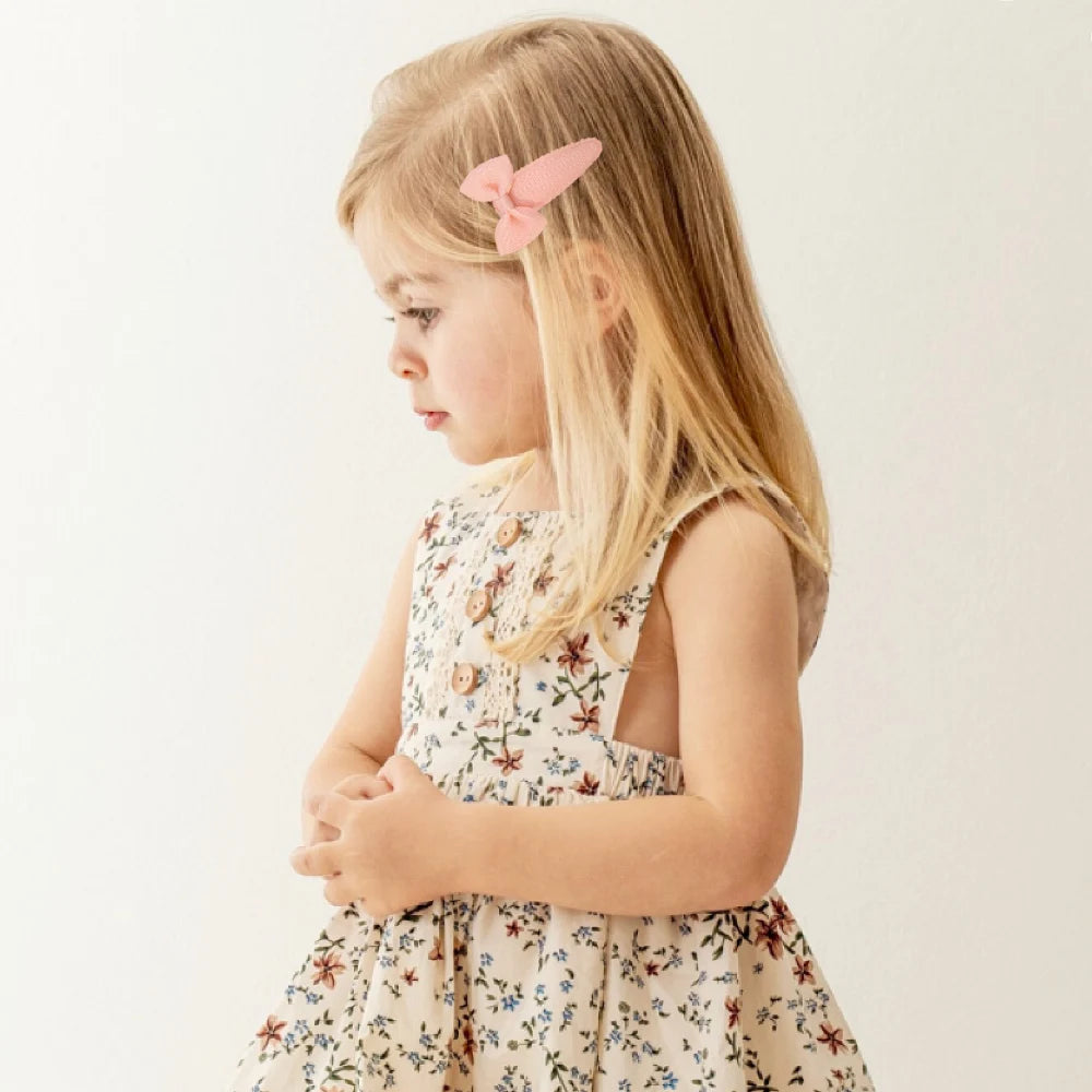 2Pcs Bow Flowers Hair Clip Girl Cute Hair Bands Kids Hair Accessories Handmade Cloth Headwear Hairpins Barrettes Headdress Gift