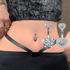 1PC Steel Belly Button Rings Crystal Piercing Navel Heart Style Navel Piercing Earring Belly Piercing Sexy Body Jewelry Ombligo