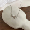 Korea Temperament Cute Swallow Literary Short Silver Color Clavicle Chain Temperament Trendy Female Necklace Jewlery