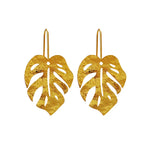 Load image into Gallery viewer, Earrings for Women Leaf Monstera Jewelry Gold Plated Bijouterie Female Leaves Gift Piercing
