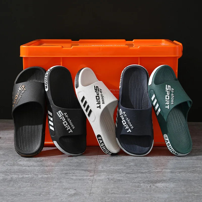 Fashion Men's Slippers Can Be Worn Externally In Summer Non-Skid Bathroom Sandals Trendy Bathroom Home Indoor Flip-flops For Men