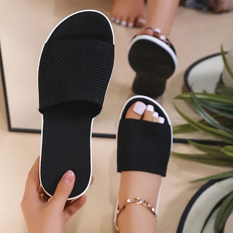 Summer Slippers Women's Shoes 2024 Women's Sandals Roman Flat Slippers Casual Beach Indoor and Outdoor Shoes Sandals Women