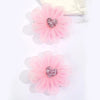 2PCS New Kids Hair Flower Clips Mesh Chiffon Boutique Hairpins Fashion Hair Accessories Baby Hair Clip Girls Apparel Headwear