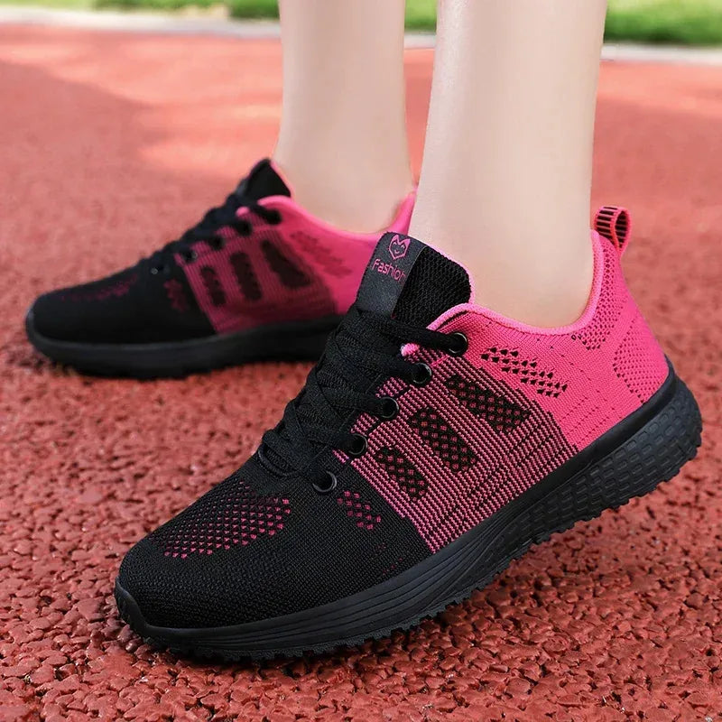 Women Casual Shoes Fashion Breathable Walking Mesh Flat Shoes Sneakers Women 2024 Gym Vulcanized Shoes White Female Footwear