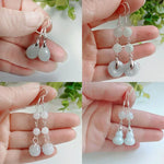 Load image into Gallery viewer, 925 Silver Natural Emerald Gourd Love Water Drop Lotus Beads Earrings Charm Jewellery Accessories DIY Hand-Carved Woman Amulet
