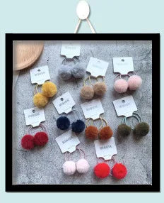 2PCS New Cute Red Cartoon Candy Girls Kids Elastic Hair Bands Princess Hair Accessories Children Hair Ties Baby Headwear