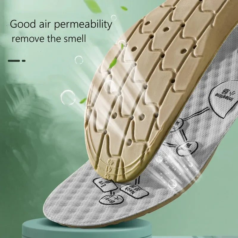 Deodorant Healthy Insoles for Shoes Massage Acupoints Arch Support Plantar Fasciitis Template Insole Men Women Shoe Sole Pads