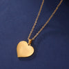 New Fashion Love Light Pendant Necklace for Women Classic Simple Stainless Steel Gold Color Necklace Jewlery Birthday Gift