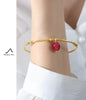 Light Luxurious Red Agate Natural Stone Bracelet Personalized Fashion Open Bracelet Jewlery For Women Gift