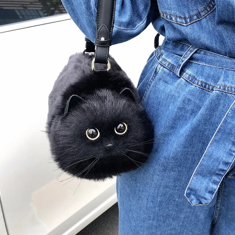 Luxury Mini Cute Black Cat Bag High Quality Female Bag  Women's Leather Handbags Fashion Women's Bag 2023 Crossbody Shoulder Bag