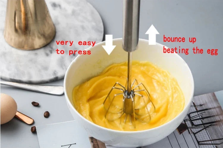 Hand Pressure Semi-automatic Egg Beater Stainless Steel For Molds For Hotcakes Salt Shaker Kitchen All New Items Coffee Makers