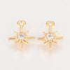 50 PCS Brass Cubic Zirconia Charms Star Shape Gold Plated for Making DIY Jewelry Necklace Earring  Key Chain Chams Supplies