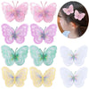 2Pcs Butterfly Hair Clip For Girl Embroidery Barrettes Fairy Hairpin Kids Hair Decor Hairpins Headwear Lovely Hair Accessories