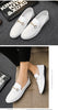 Men's Loafers Comfortable Flat Casual Shoes Breathable Slip-On Soft Cow Leather Driving Shoes Moccasins Hombre Men Shoes White