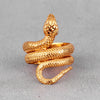 Golden Snake Animal Stainless Steel Mens Rings Punk Hip Hop Unique Trendy For Male Boyfriend Jewelry Creativity Gift Wholesale