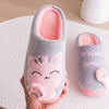 Dropshipping Women Winter Home Slippers Cartoon Cat Shoes Soft Winter Warm House Slippers Indoor Bedroom Lovers Couples