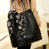 2pcs/set Gothic Skull Print Hobo Bag Punk Scarf Decor Tote Bag Women's Trendy Handbag Shoulder Bag Crossbody Bag Clutch Purse