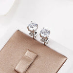 Load image into Gallery viewer, New Fine 925 Sterling silver diamond stud earrings for women fashion Charms party wedding classic jewelry Holiday gifts
