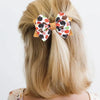 1/2PCS Thanksgiving Hair Bow Clips For Girls Ribbon Maple leaf Pumpkin Printing Hairpins Headwear Kids Hair Accessories