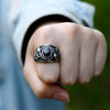 2022 NEW Men's 316L stainless-steel rings Vintage Snake with zircon for teens punk fashion animal Jewelry Gift