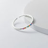 SOFTPIG Real 925 Sterling Silver Colored Zircon Adjustable Ring for Charm Women Party Classic Fine Jewelry Geometric Accessories