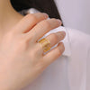 LIKGREAT Witch Knot Ring for Women Men Hollow Stainless Steel Finger Rings Celtic Vintage Amulet Protection Couple Jewelry Gifts