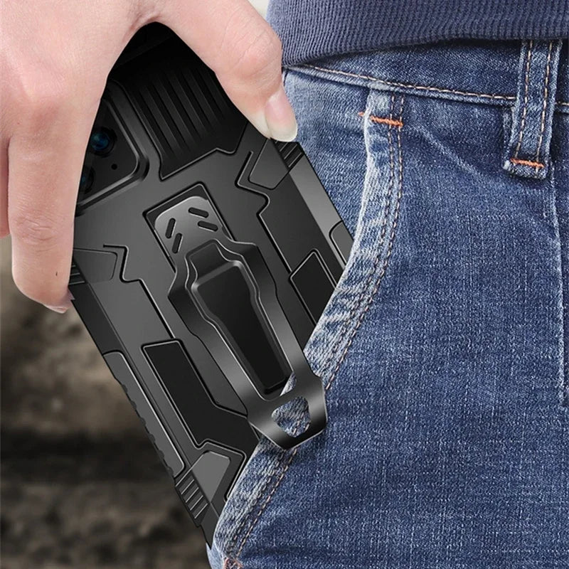 Armor Belt Clip Stand Case For Samsung Galaxy A55 A35 A25 A15 A05S A14 A24 A34 A54 5G Shockproof Protective Cover Fundas Coque