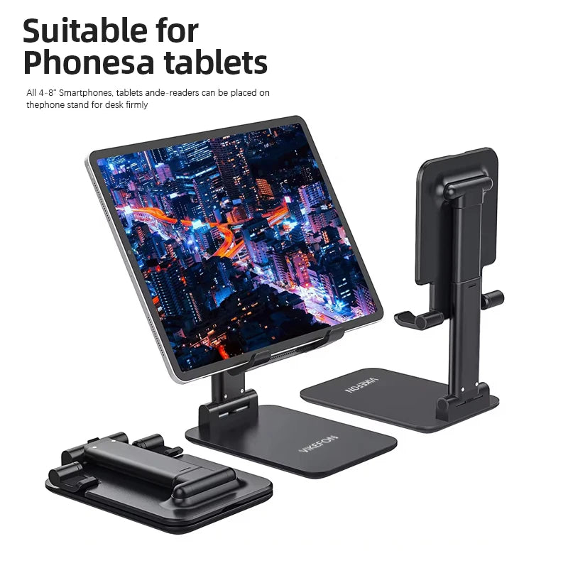 VIKEFON Mobile Phone Holder Stand Desktop Lazy Bedside Bracket Support Stand Foldable Hoisting Multi-Function Telescopic Holder