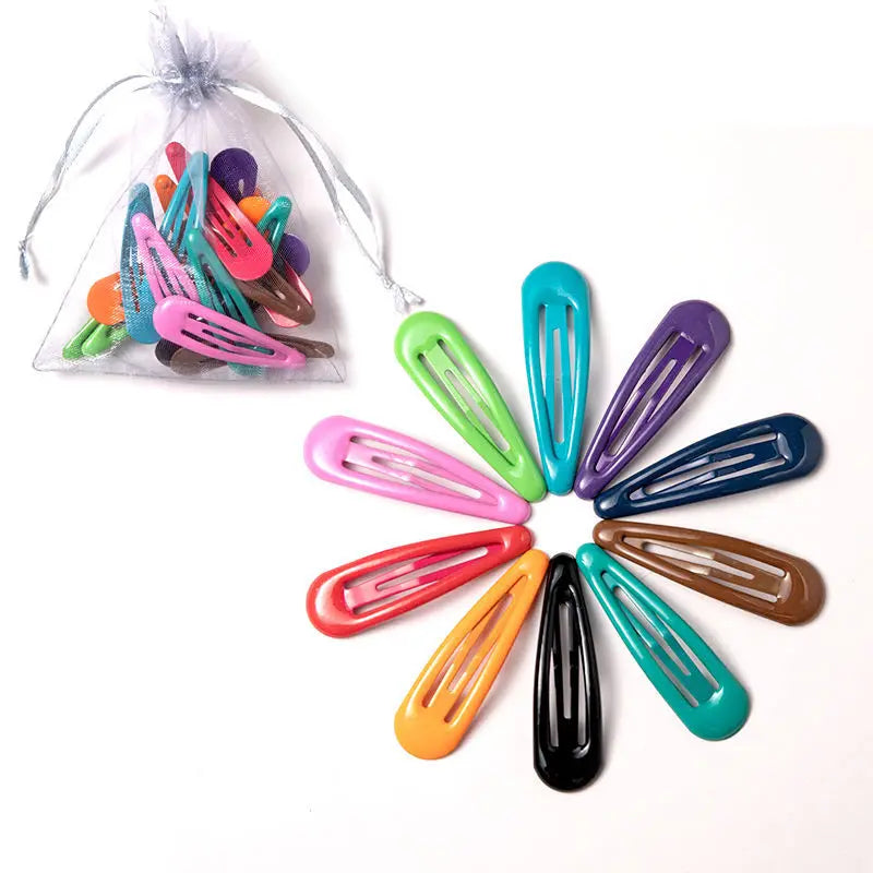 Colorful Hair Clips for Women Girls Fashion Solid BB Hair Clips Kids Snap Metal Barrettes Hairpins Clip Bobby Pin Hair Accessory