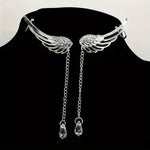 Load image into Gallery viewer, Delysia King Women Angel Wings Feather Earrings Ear Stud Trendy Crystal Tassel Jewelry
