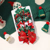 6/8pcs/set Christmas Bows New Year Party Decor Hair Bows for Girl Kids Hair Christmas Decorations Supplies Baby Hair Accessories