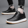 Men Genuine Leather Casual Shoes Men Sneakers Man White Shoes Comfortable Platform Male Footwear Height Increase 6/8/10CM Insole