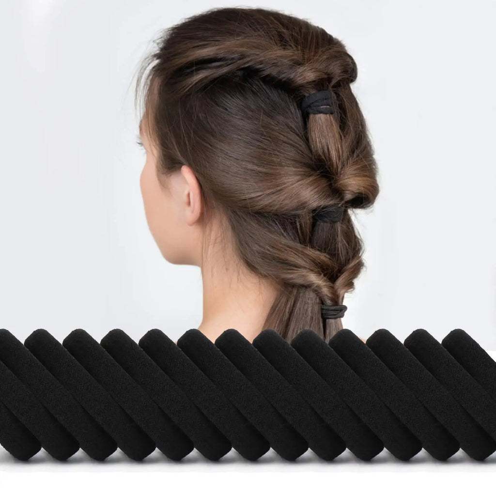 50/100Pcs Elastic Hair Accessories for Women Kids Black Rubber Band Ponytail Holder Gum for Hair Ties Ring Scrunchies Hairband