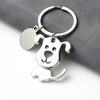 1pcs Creative Cartoon Cat Dog Metal Keychain Cute Animal Key Ring Charms Pet Lovers Souvenir Bag Pendant Ornaments Accessories