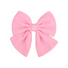 1Pcs Solid Color Cotton Hair Bows With Clip For Children Girls Handmade Hairpins Barrettes Headwear Kids Hair Accessories Gifts