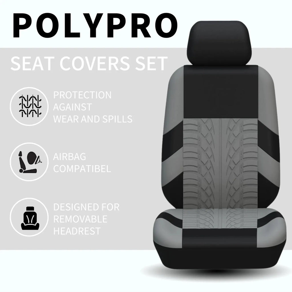 Car Seat Covers Full Set Front Split Rear Bench For Car Universal Cloth SUV Sedan Van Automotive Interior Covers