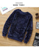 plus velvet padded O-neck lamb velvet pullover hoodies mens winter warm loose wild long-sleeved Sweatshirts Streetwear Unisex