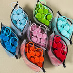 Load image into Gallery viewer, 5pcs/lot Girls Double Plush Ball Hair Ropes Set For Kids Solid Color Scrunchies Elastic Hair Bands Hair Accessories Wholesale
