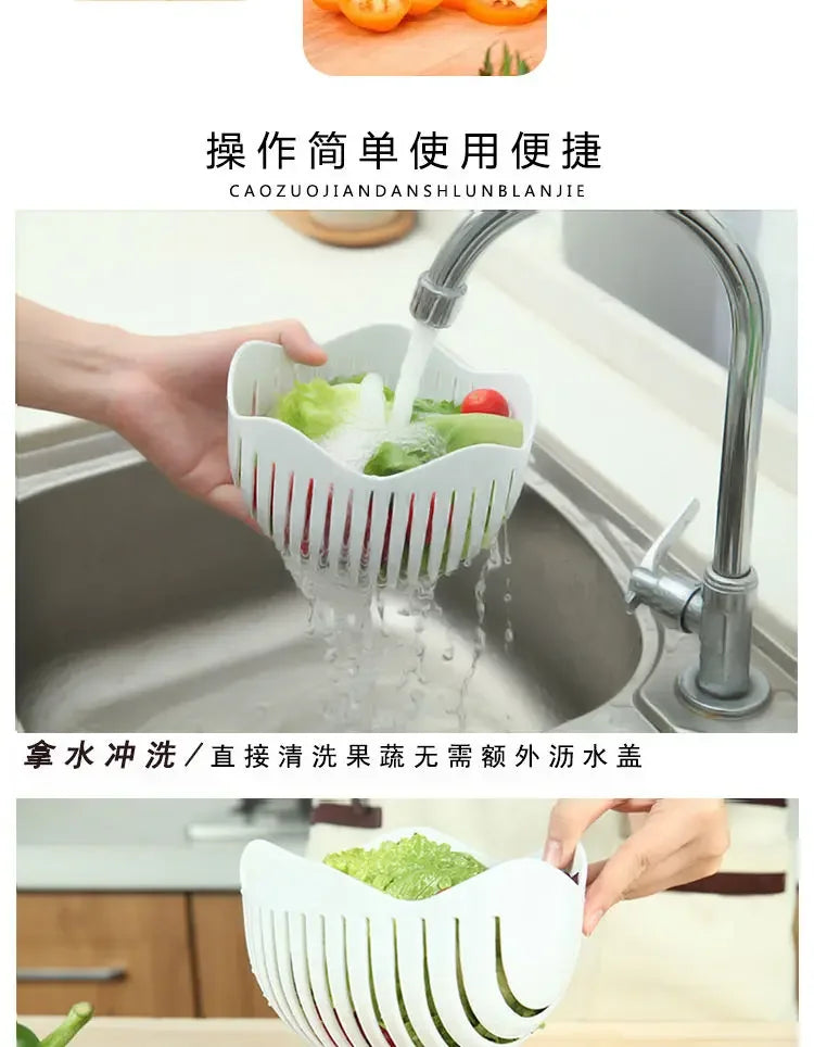 Chopper Vegetable Salad Cutter Cutting Bowl Vegetable Slices Cut Fruit for Kitchen Tools Accessories Gadgets Kitchen Items